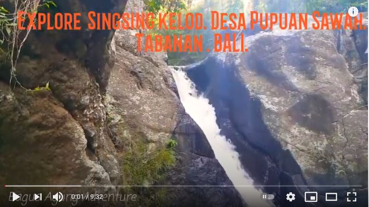 air terjun alami yg berada di dusun Pengesan
